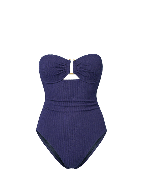 Juliette One Piece In Navy Texture