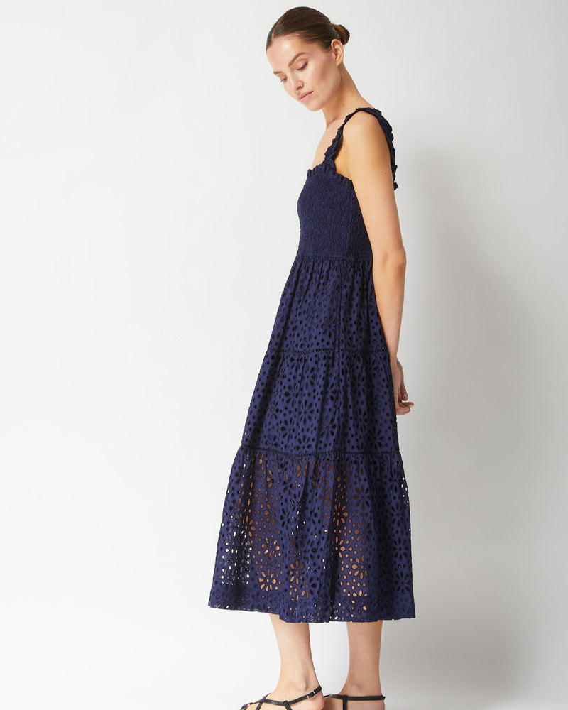 Kristen Dress in Seaside Eyelet Navy