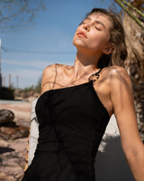 Kara One Piece In Black Texture