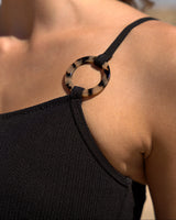 Kara One Piece In Black Texture