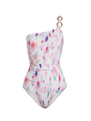 Kara One Piece In Hazy Ikat Ivory