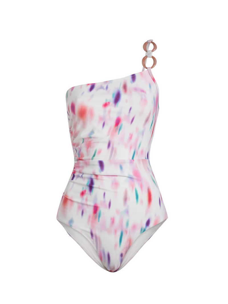 Kara One Piece In Hazy Ikat Ivory