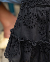 Girls Kayla Skirt Set In Black Eyelet