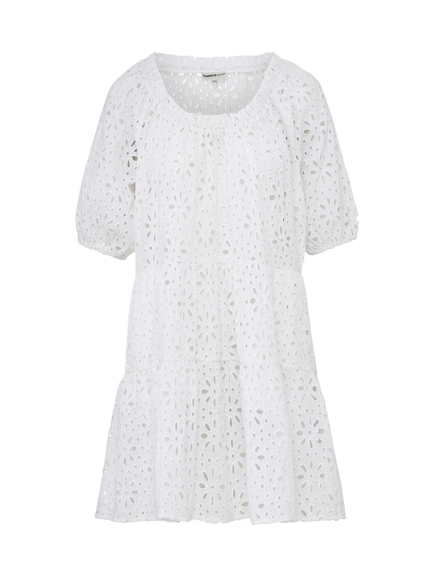 Kelly Dress in Fresh White Seaside Eyelet