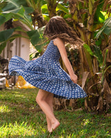 Girls Lila Dress In Denim Tides