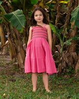 Girls Lila Dress In Hibiscus