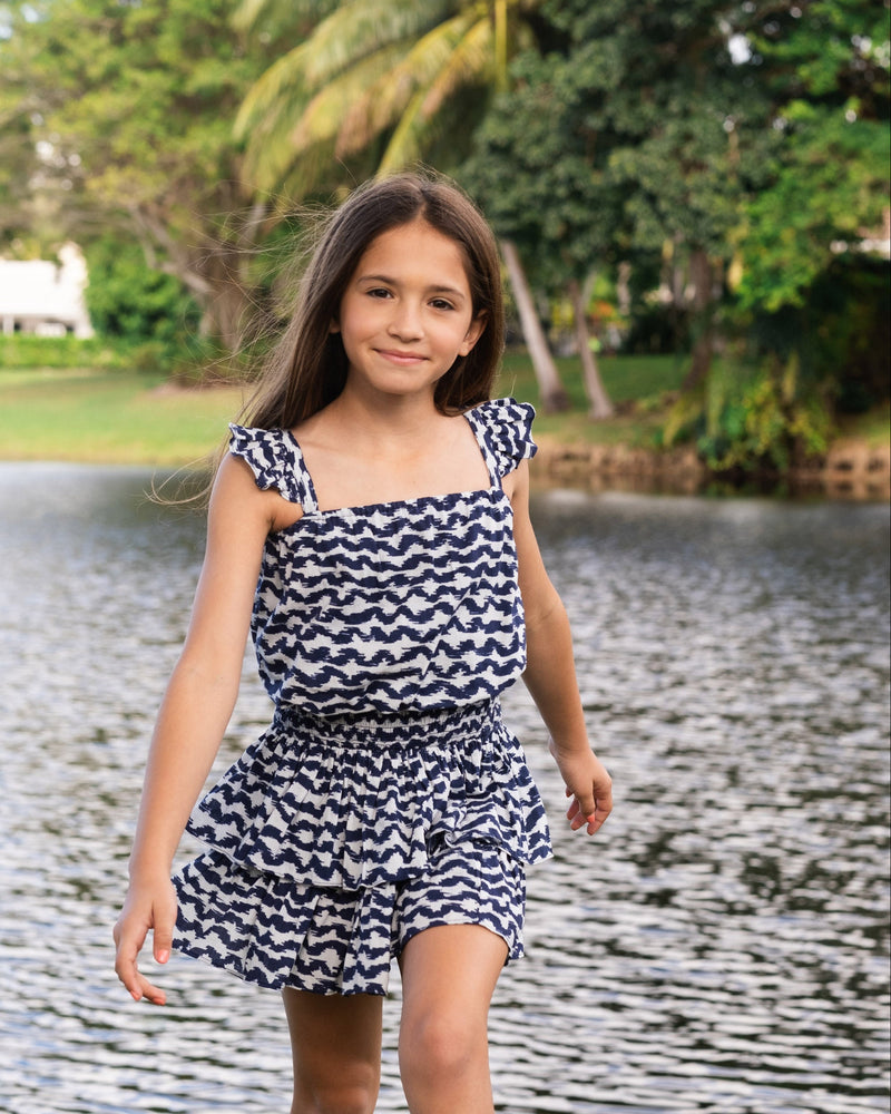 Girls Bryn Skirt Set In Elysia Waves
