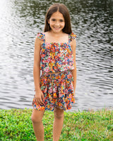 Girls Bryn Top & Skirt Set In Painted Petals