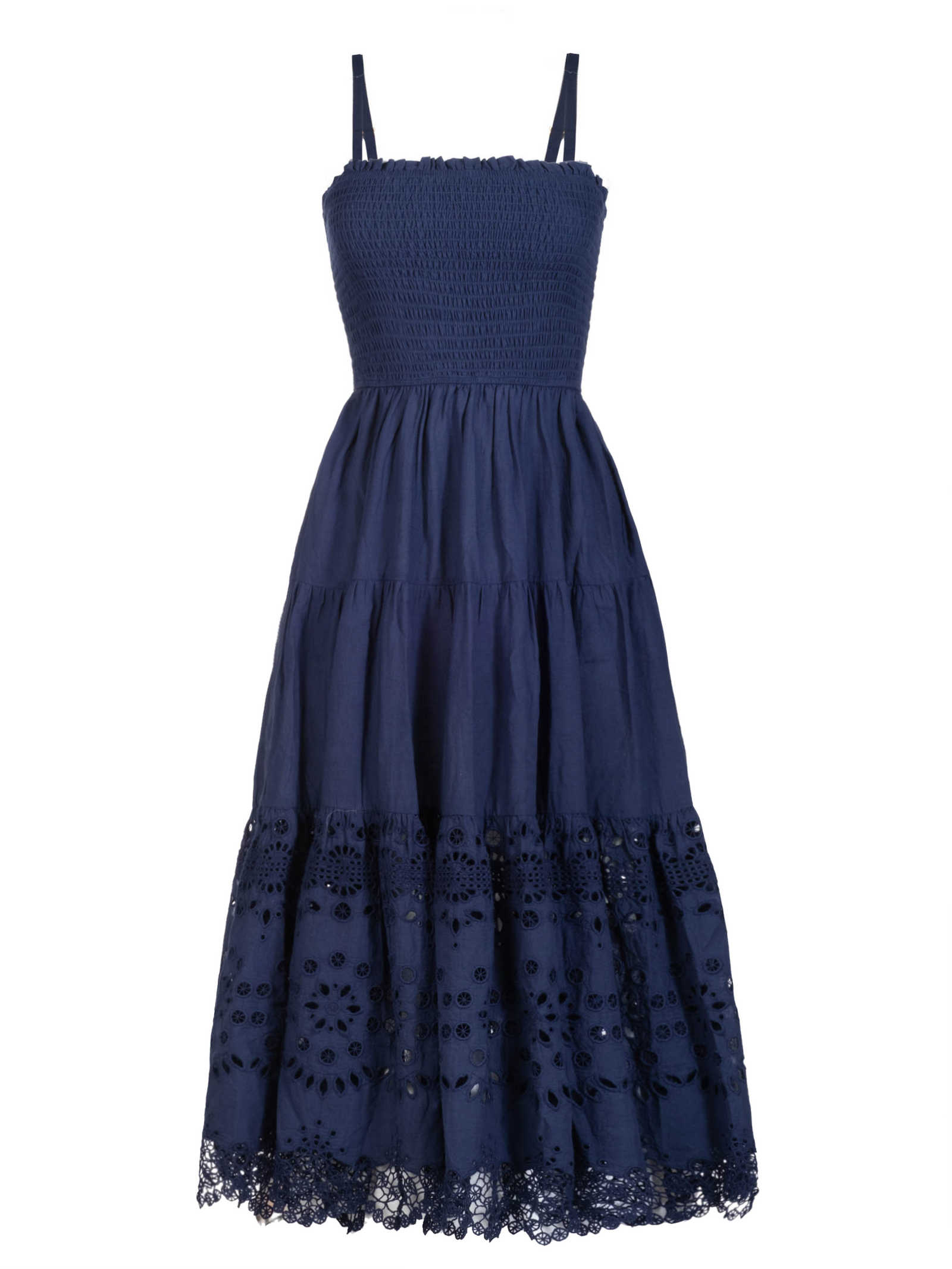 Kristen Dress In Navy Calypso Eyelet Kristen Dress In Navy Calypso Eyelet