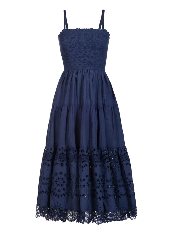 Girls Lila Dress In Navy Calypso Eyelet | CHANGE OF SCENERY Change of Scenery Girls Lila Dress In Navy Calypso Eyelet | CHANGE OF SCENERY Change of Scenery