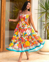 Kristen Dress In Zinnia Fields