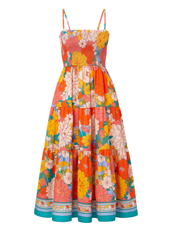 Kristen Dress In Zinnia Fields