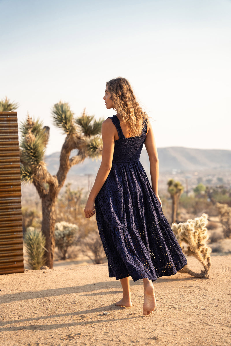 Kristen Dress Seaside Eyelet Navy