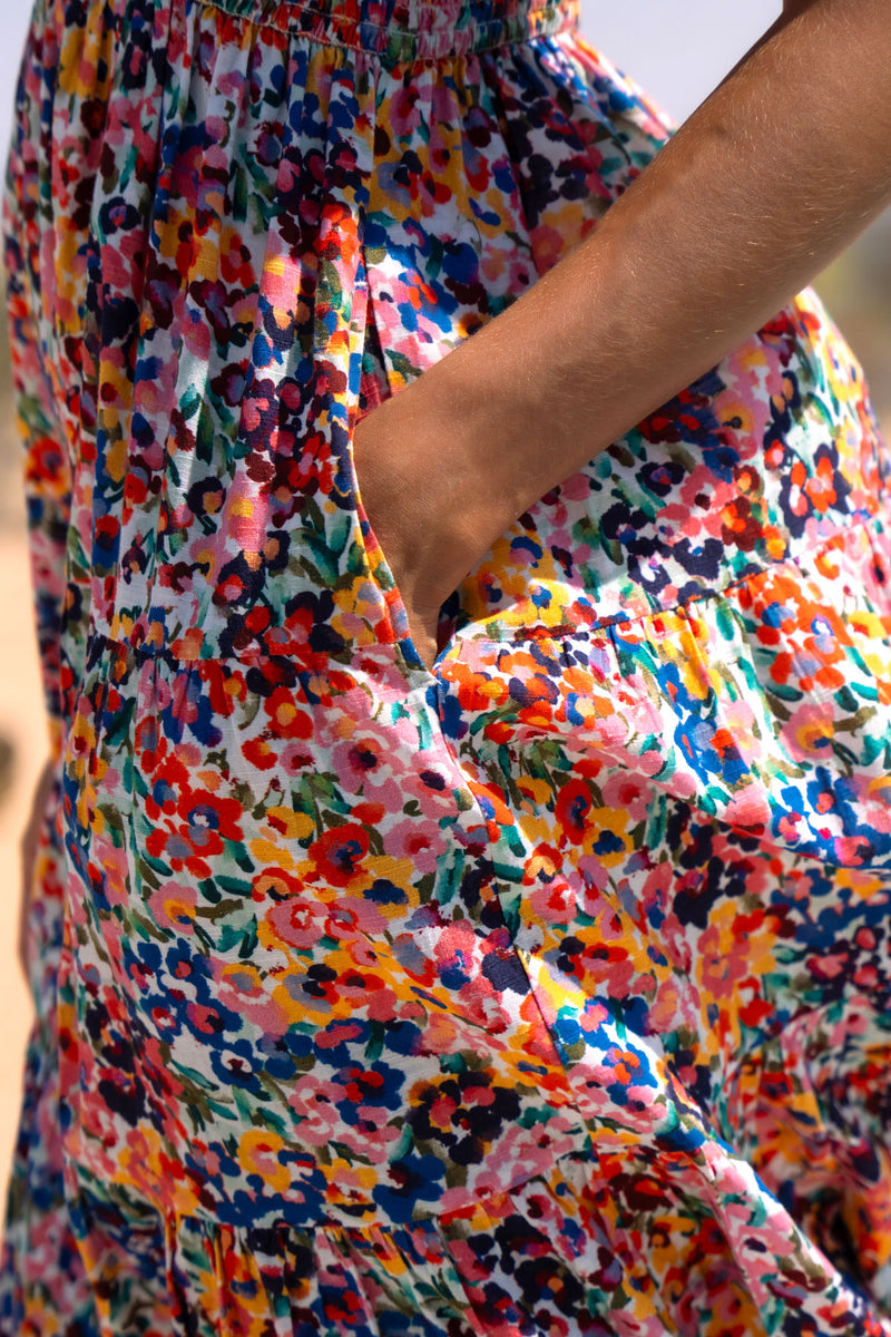 Kristen Dress In Painted Petals