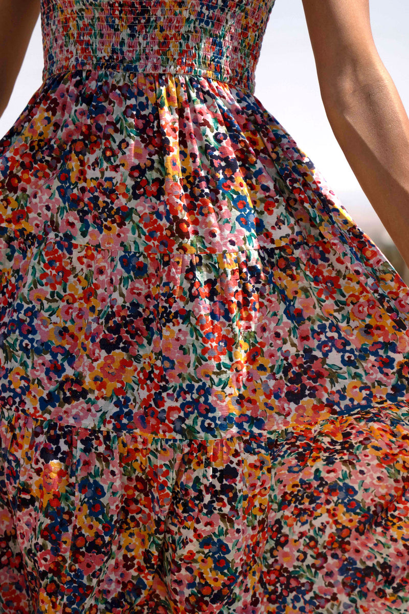 Kristen Dress In Painted Petals