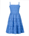 Girls Lila Dress In Bluebell Eyelet