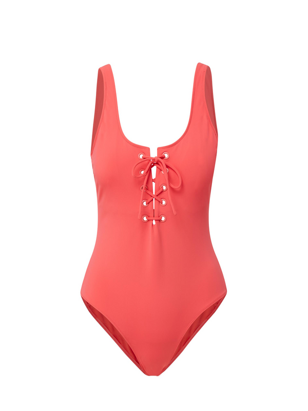 Lindsay One Piece Coral Red