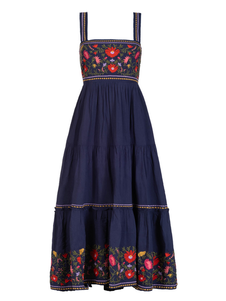 Lizzie Dress In Gardenia Embroidery | CHANGE OF SCENERY – Change