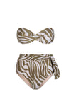Loryn Top + Side Tie High Waist Bottom in Serengeti