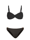 Loryn Top + Camilla Ring Trim Bottom in Black Texture