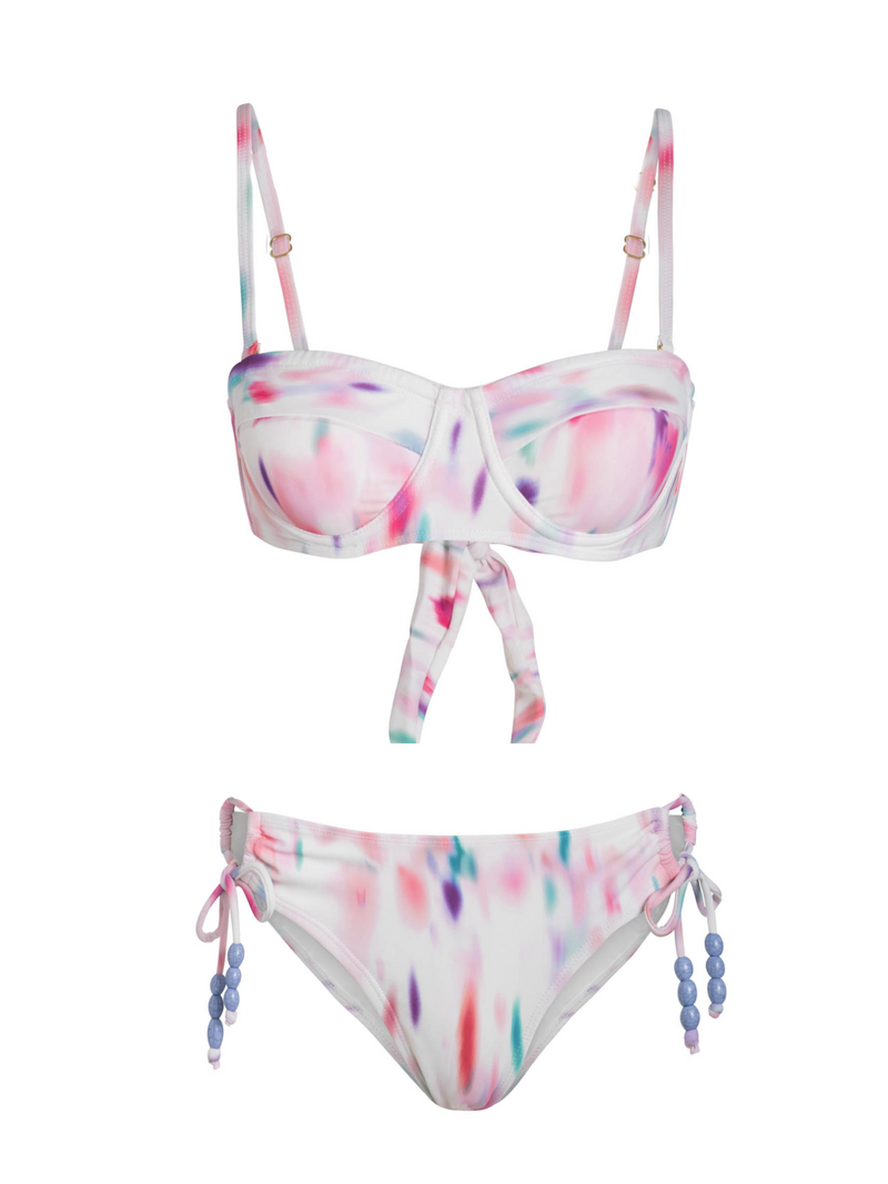 Nellie Top + Taryn Bottom In Hazy Ikat Ivory