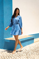 Sam Dress In Meridien Breeze