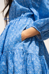Sam Dress In Meridien Breeze