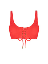 Samara Top In Guava Red Texture