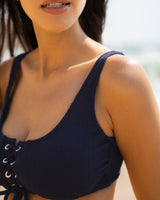 Samara Top In Navy Texture