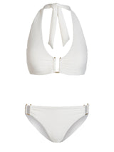 Shana Top + Layla Bottom In Ivory Metallic