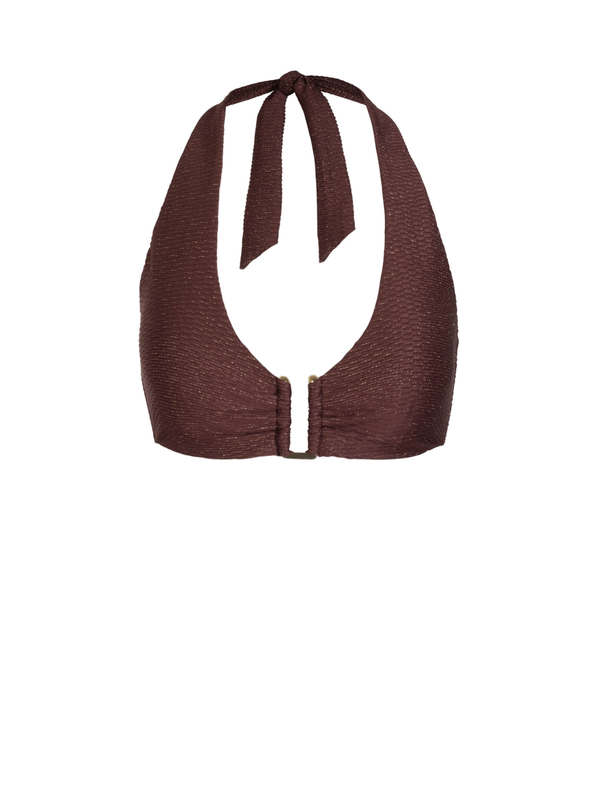 Shana Top In Cacao Metallic