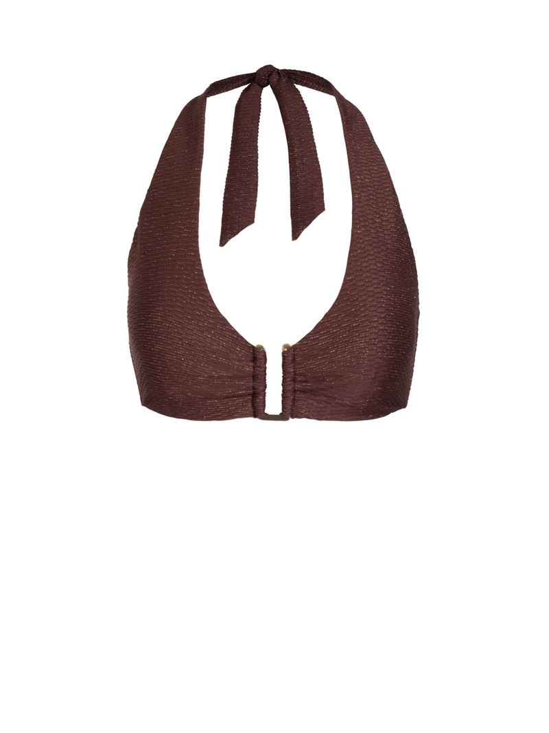 Shana Top In Cacao Metallic