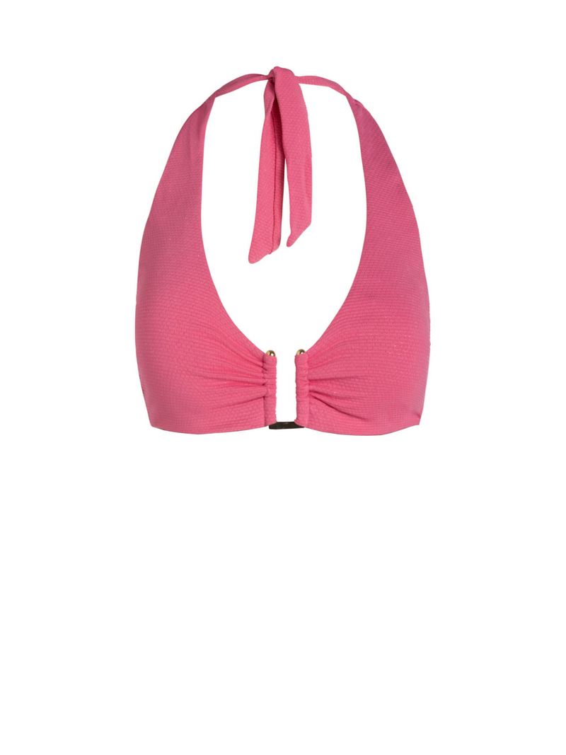 Shana Top In Hibiscus Metallic
