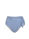 Side Tie High Waist Bottom In Bluebell Gingham
