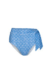 Side Tie High Waist Bottom In Meridien Breeze