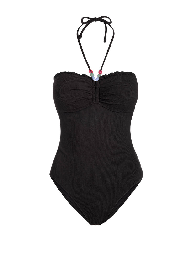 Talia One Piece In Black Texture