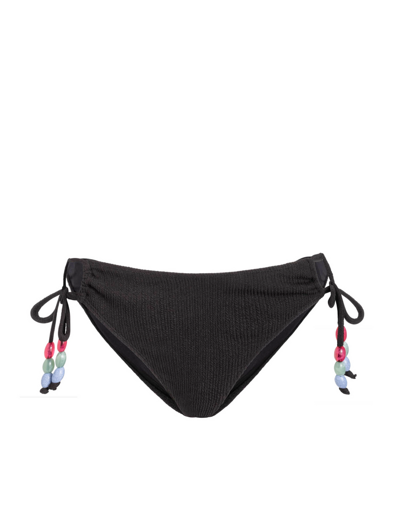 Taryn Hipster Tie Bottom In Black Texture