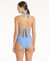Gabrielle Halter One Piece In Meridien Breeze