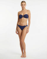 Layla Bottom In Navy Texture