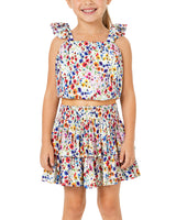Girls Bryn Skirt Set In Wildflower Patch