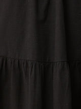 Jenni Skirt in Black Cotton Slub