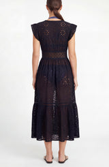 Lauren Coverup Dress Seaside Eyelet Black