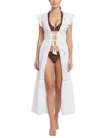 Lauren Coverup Dress Seaside Eyelet Fresh White