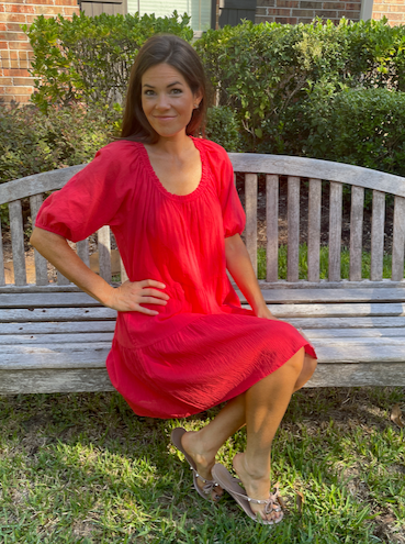 Kelly Dress Coral Red